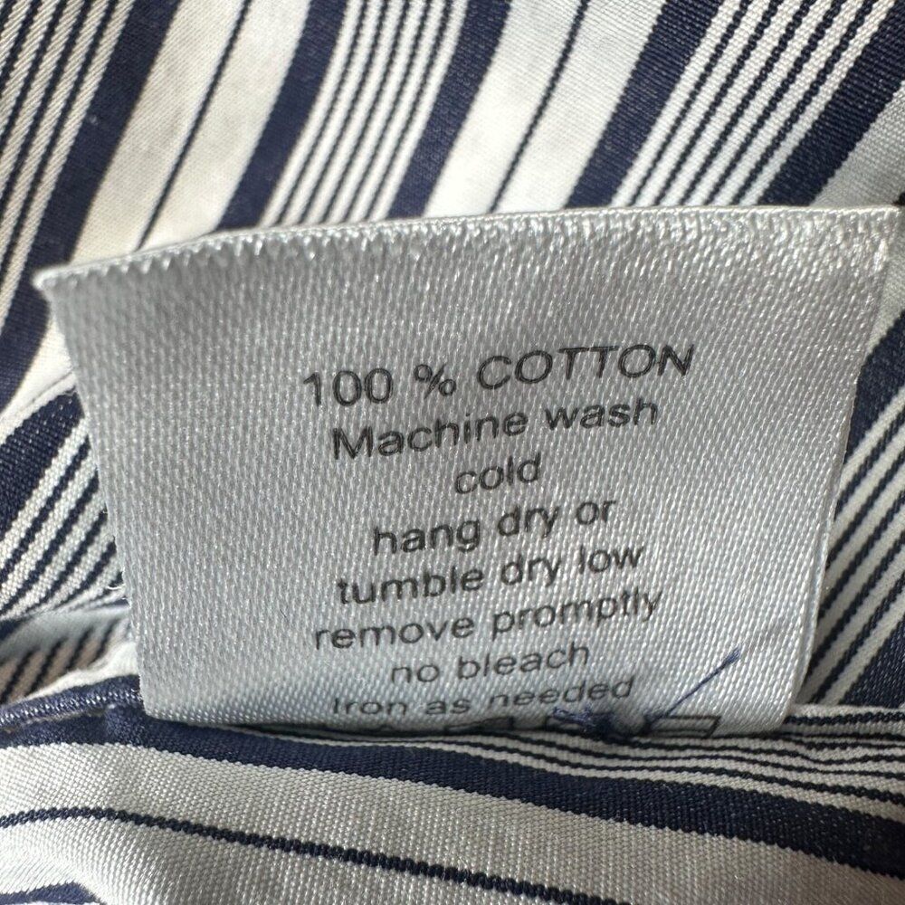 Teddy Stratford Shirt Men's Size 5 / XL Cotton Black and White Striped - Picture 4 of 7